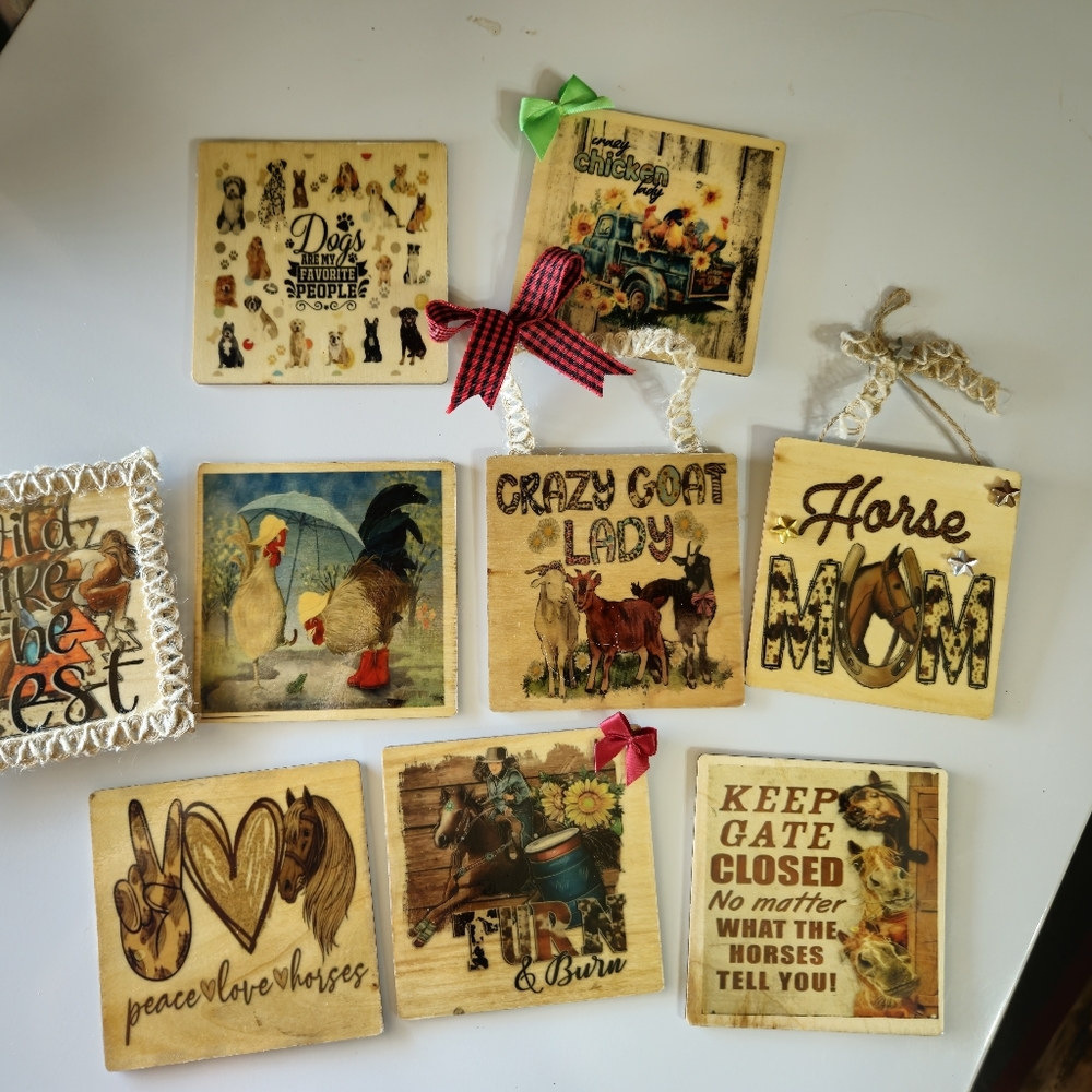 4 pc Assorted handmade Magnets